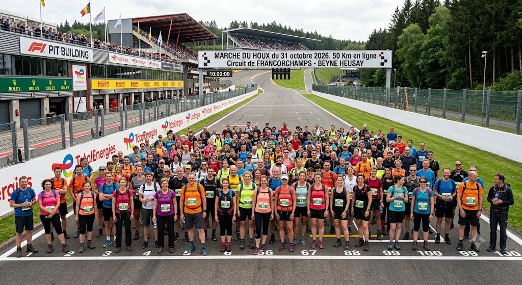 Départ de Francorchamps 50 km en ligne