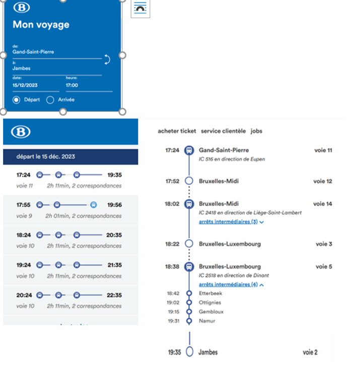 Horaire sncb retour